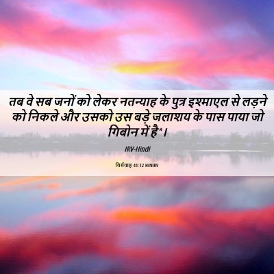 Picture 06 - यिर्मयाह 41:12 HINIRV - तब वे सब जनों को - Bible Verse Picture