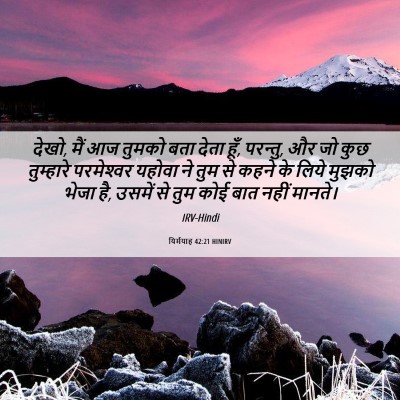 Picture 06 - यिर्मयाह 42:21 HINIRV - देखो, मैं आज तुमको - Bible Verse Picture