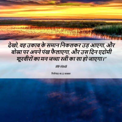 Picture 06 - यिर्मयाह 49:22 HINIRV - देखो, वह उकाब के - Bible Verse Picture