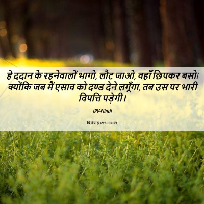 Picture 06 - यिर्मयाह 49:8 HINIRV - हे ददान के - Bible Verse Picture