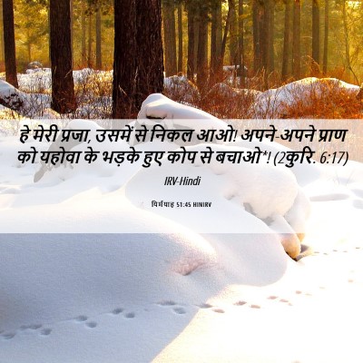 Picture 06 - यिर्मयाह 51:45 HINIRV - हे मेरी प्रजा, - Bible Verse Picture