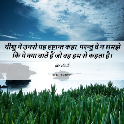 Picture 06 - यूहन्ना 10:6 HINIRV - यीशु ने उनसे यह - Bible Verse Picture