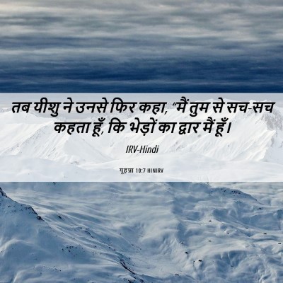Picture 06 - यूहन्ना 10:7 HINIRV - तब यीशु ने उनसे फिर - Bible Verse Picture