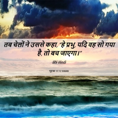 Picture 06 - यूहन्ना 11:12 HINIRV - तब चेलों ने उससे - Bible Verse Picture