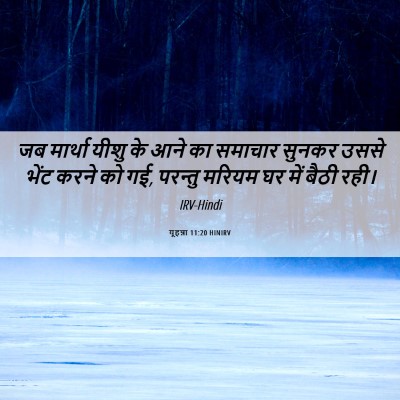 Picture 06 - यूहन्ना 11:20 HINIRV - जब मार्था यीशु के - Bible Verse Picture