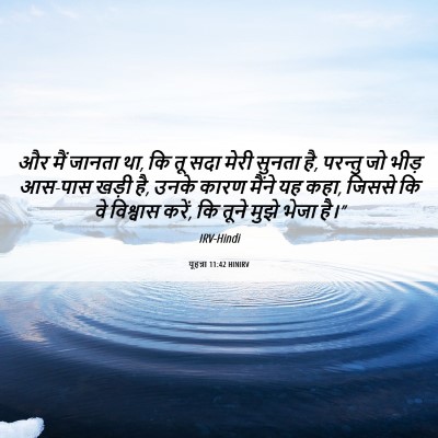Picture 06 - यूहन्ना 11:42 HINIRV - और मैं जानता था, कि - Bible Verse Picture