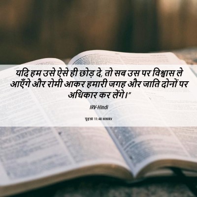 Picture 06 - यूहन्ना 11:48 HINIRV - यदि हम उसे ऐसे ही - Bible Verse Picture