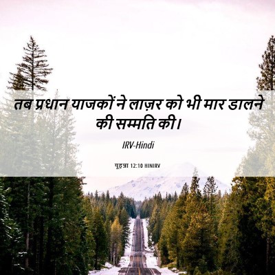 Picture 06 - यूहन्ना 12:10 HINIRV - तब प्रधान याजकों - Bible Verse Picture