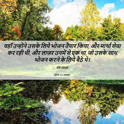 Picture 06 - यूहन्ना 12:2 HINIRV - वहाँ उन्होंने - Bible Verse Picture