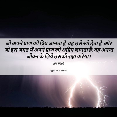 Picture 06 - यूहन्ना 12:25 HINIRV - जो अपने प्राण को - Bible Verse Picture