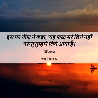 Picture 06 - यूहन्ना 12:30 HINIRV - इस पर यीशु ने कहा, - Bible Verse Picture