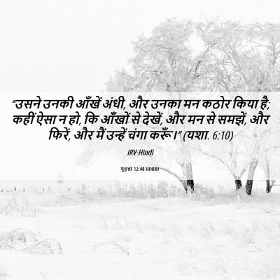 Picture 06 - यूहन्ना 12:40 HINIRV - “उसने उनकी आँखें - Bible Verse Picture