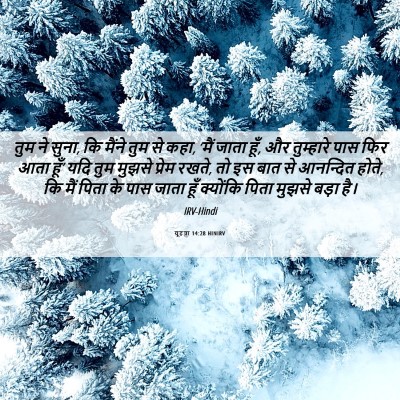 Picture 06 - यूहन्ना 14:28 HINIRV - तुम ने सुना, कि - Bible Verse Picture