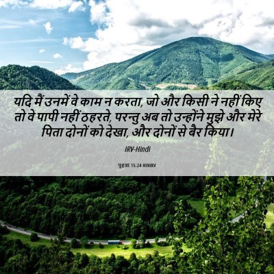 Picture 06 - यूहन्ना 15:24 HINIRV - यदि मैं उनमें वे - Bible Verse Picture