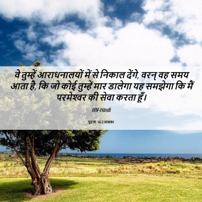 Picture 06 - यूहन्ना 16:2 HINIRV - वे तुम्हें - Bible Verse Picture