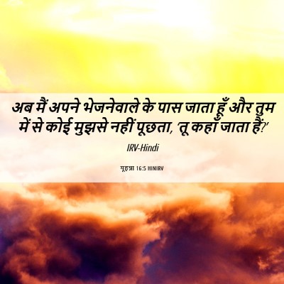 Picture 06 - यूहन्ना 16:5 HINIRV - अब मैं अपने - Bible Verse Picture