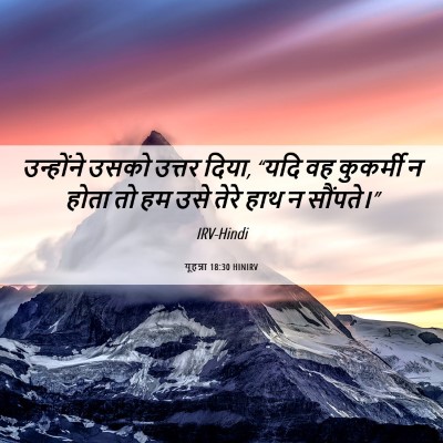 Picture 06 - यूहन्ना 18:30 HINIRV - उन्होंने उसको - Bible Verse Picture