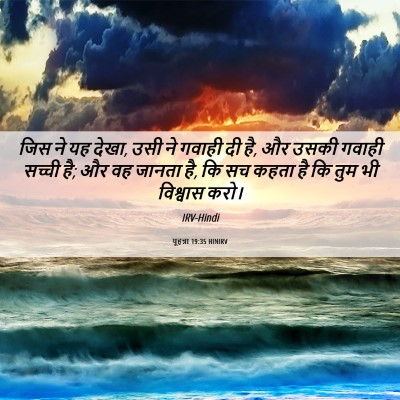 Picture 06 - यूहन्ना 19:35 HINIRV - जिस ने यह देखा, उसी - Bible Verse Picture