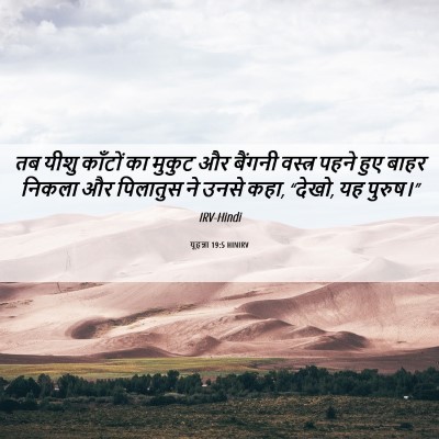 Picture 06 - यूहन्ना 19:5 HINIRV - तब यीशु काँटों का - Bible Verse Picture