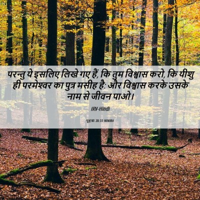 Picture 06 - यूहन्ना 20:31 HINIRV - परन्तु ये इसलिए - Bible Verse Picture