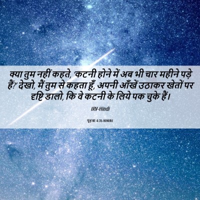 Picture 06 - यूहन्ना 4:35 HINIRV - क्या तुम नहीं कहते, - Bible Verse Picture