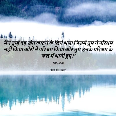 Picture 06 - यूहन्ना 4:38 HINIRV - मैंने तुम्हें वह - Bible Verse Picture