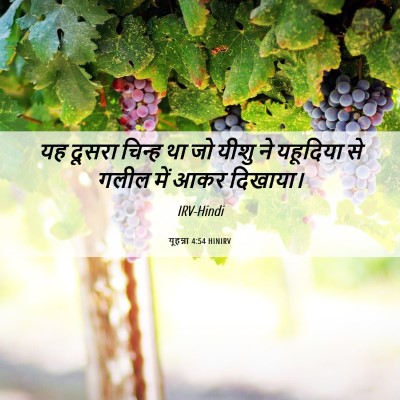 Picture 06 - यूहन्ना 4:54 HINIRV - यह दूसरा चिन्ह था - Bible Verse Picture