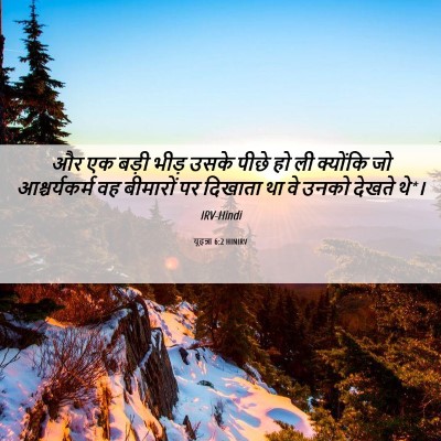 Picture 06 - यूहन्ना 6:2 HINIRV - और एक बड़ी भीड़ - Bible Verse Picture