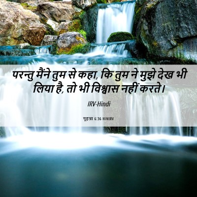 Picture 06 - यूहन्ना 6:36 HINIRV - परन्तु मैंने तुम - Bible Verse Picture