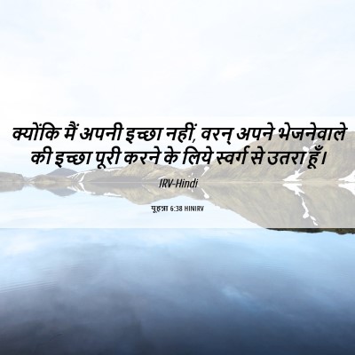 Picture 06 - यूहन्ना 6:38 HINIRV - क्योंकि मैं अपनी - Bible Verse Picture