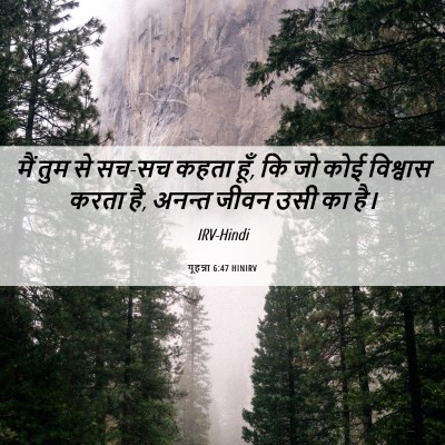 Picture 06 - यूहन्ना 6:47 HINIRV - मैं तुम से सच-सच - Bible Verse Picture