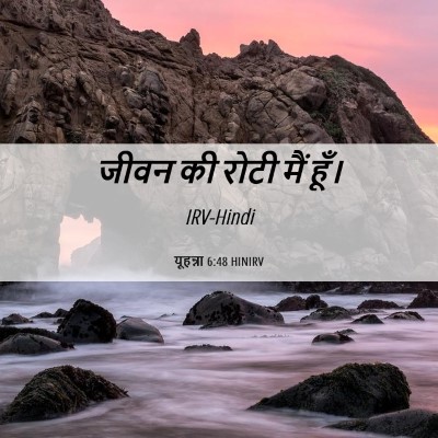Picture 06 - यूहन्ना 6:48 HINIRV - जीवन की रोटी मैं - Bible Verse Picture