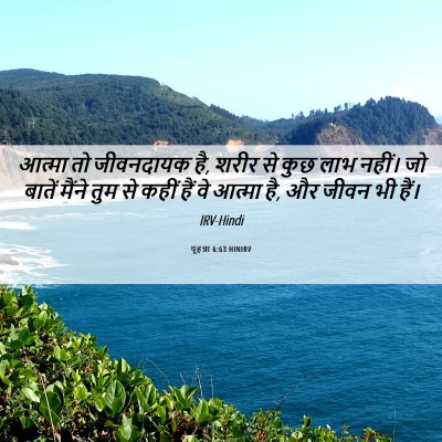 Picture 06 - यूहन्ना 6:63 HINIRV - आत्मा तो जीवनदायक - Bible Verse Picture