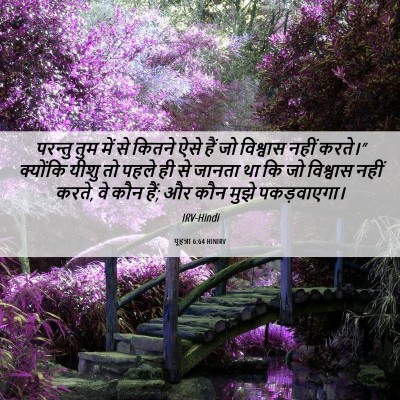 Picture 06 - यूहन्ना 6:64 HINIRV - परन्तु तुम में से - Bible Verse Picture