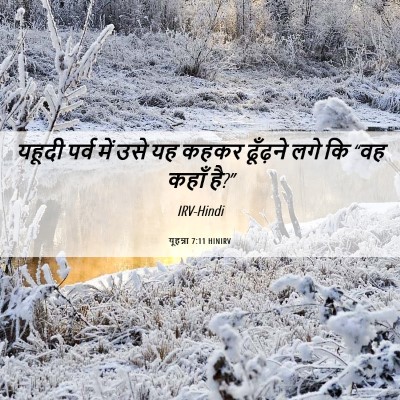 Picture 06 - यूहन्ना 7:11 HINIRV - यहूदी पर्व में उसे - Bible Verse Picture
