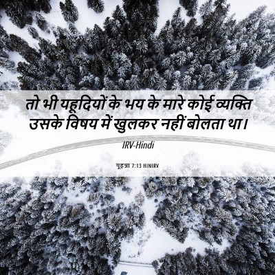 Picture 06 - यूहन्ना 7:13 HINIRV - तो भी यहूदियों के - Bible Verse Picture