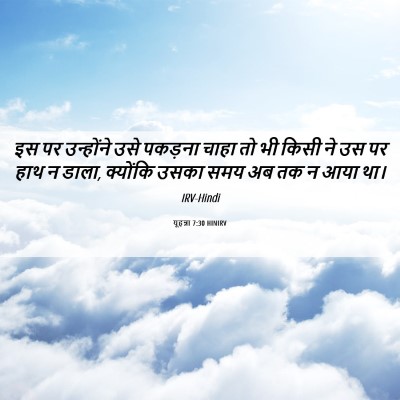 Picture 06 - यूहन्ना 7:30 HINIRV - इस पर उन्होंने उसे - Bible Verse Picture