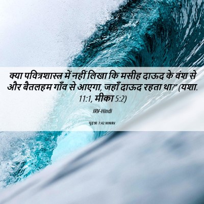 Picture 06 - यूहन्ना 7:42 HINIRV - क्या - Bible Verse Picture