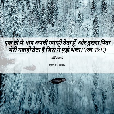 Picture 06 - यूहन्ना 8:18 HINIRV - एक तो मैं आप अपनी - Bible Verse Picture