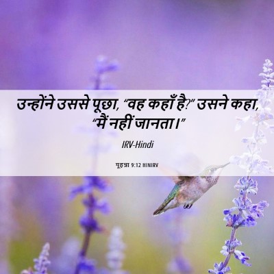 Picture 06 - यूहन्ना 9:12 HINIRV - उन्होंने उससे - Bible Verse Picture