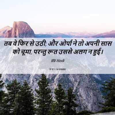 Picture 06 - रूत 1:14 HINIRV - तब वे फिर से उठी; और - Bible Verse Picture