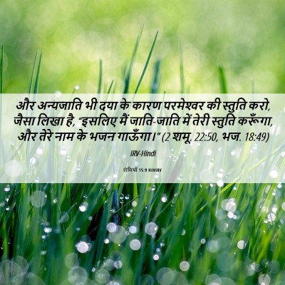 Picture 06 - रोमियों 15:9 HINIRV - और अन्यजाति भी दया - Bible Verse Picture