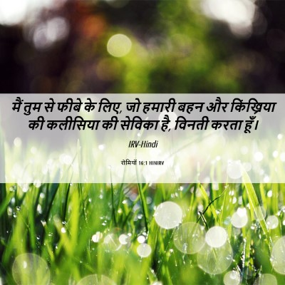 Picture 06 - रोमियों 16:1 HINIRV - मैं तुम से फीबे के - Bible Verse Picture