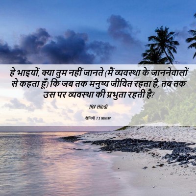 Picture 06 - रोमियों 7:1 HINIRV - हे भाइयों, क्या तुम - Bible Verse Picture