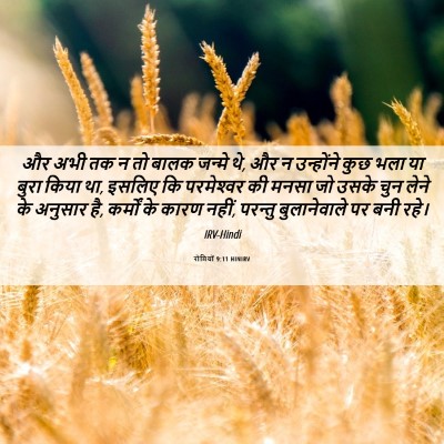 Picture 06 - रोमियों 9:11 HINIRV - और अभी तक न तो बालक - Bible Verse Picture