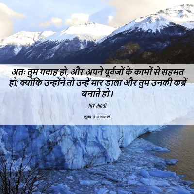 Picture 06 - लूका 11:48 HINIRV - अतः तुम गवाह हो, और - Bible Verse Picture