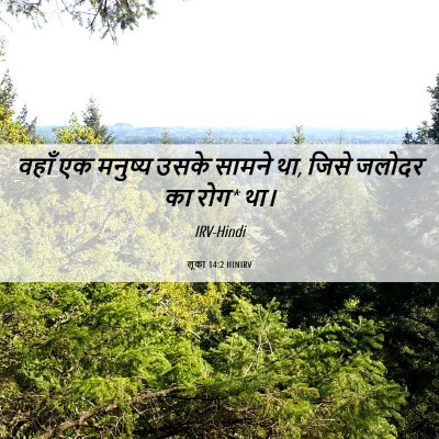 Picture 06 - लूका 14:2 HINIRV - वहाँ एक मनुष्य - Bible Verse Picture