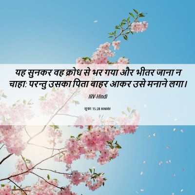 Picture 06 - लूका 15:28 HINIRV - यह सुनकर वह क्रोध - Bible Verse Picture