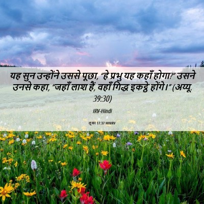 Picture 06 - लूका 17:37 HINIRV - यह सुन उन्होंने - Bible Verse Picture