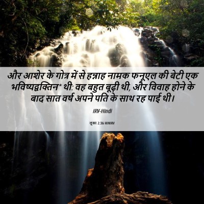 Picture 06 - लूका 2:36 HINIRV - और आशेर के गोत्र - Bible Verse Picture